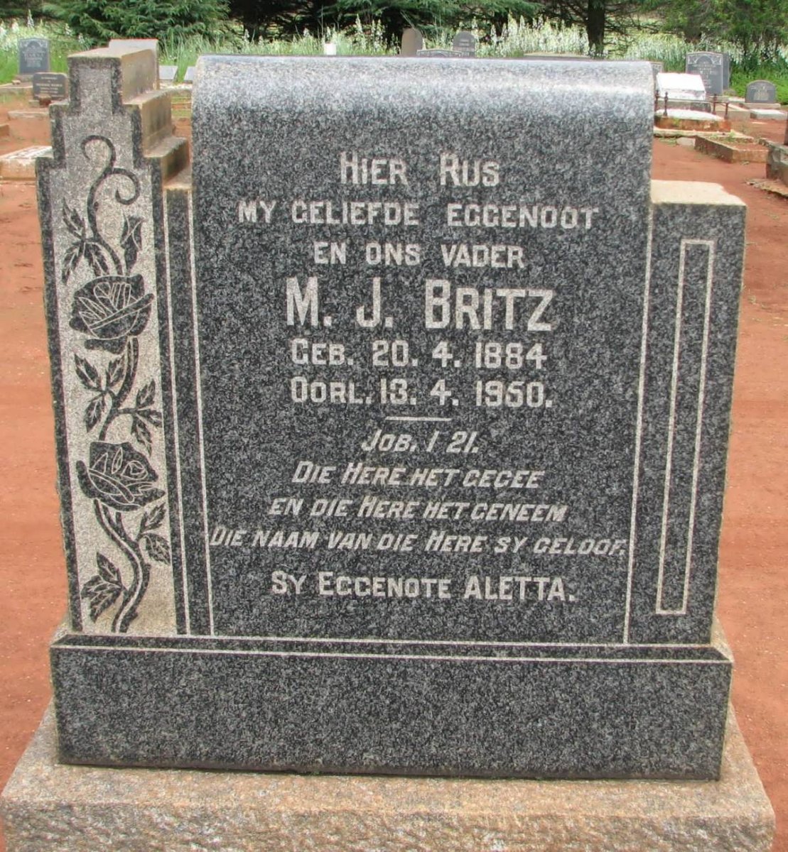 BRITZ M.J. 1884-1950