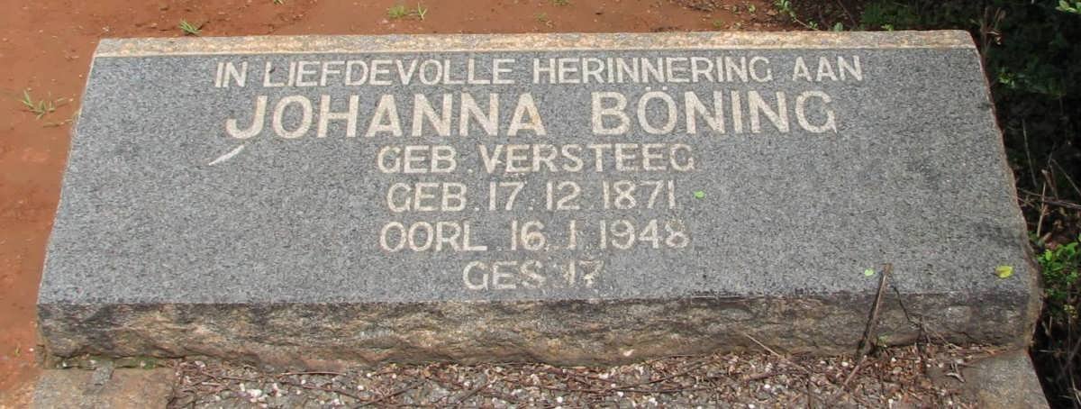 BÖNING Johanna nee VERSTEEG 1871-1948