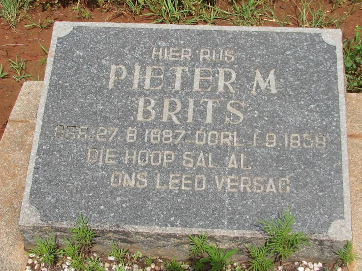 BRITS Pieter M. 1887-1959