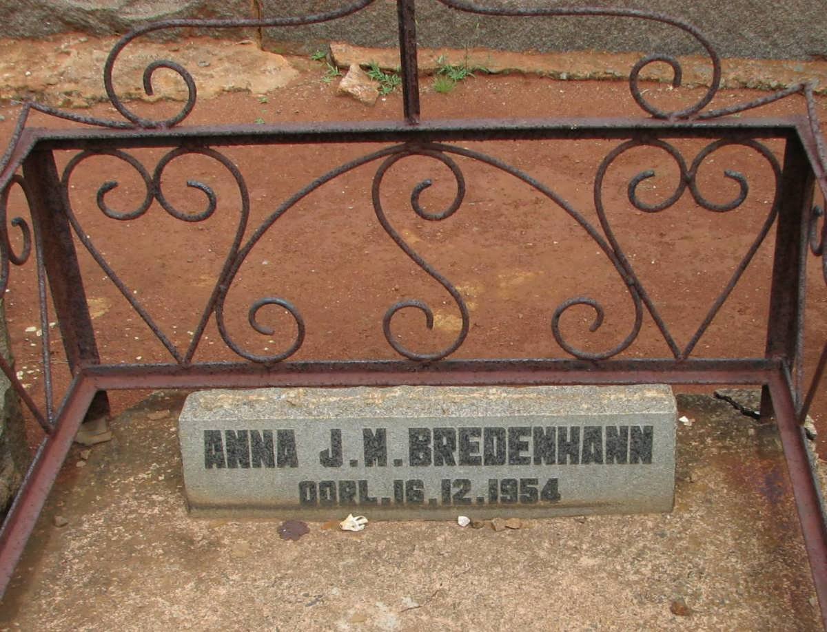 BREDENHANN Anna J.M. -1954