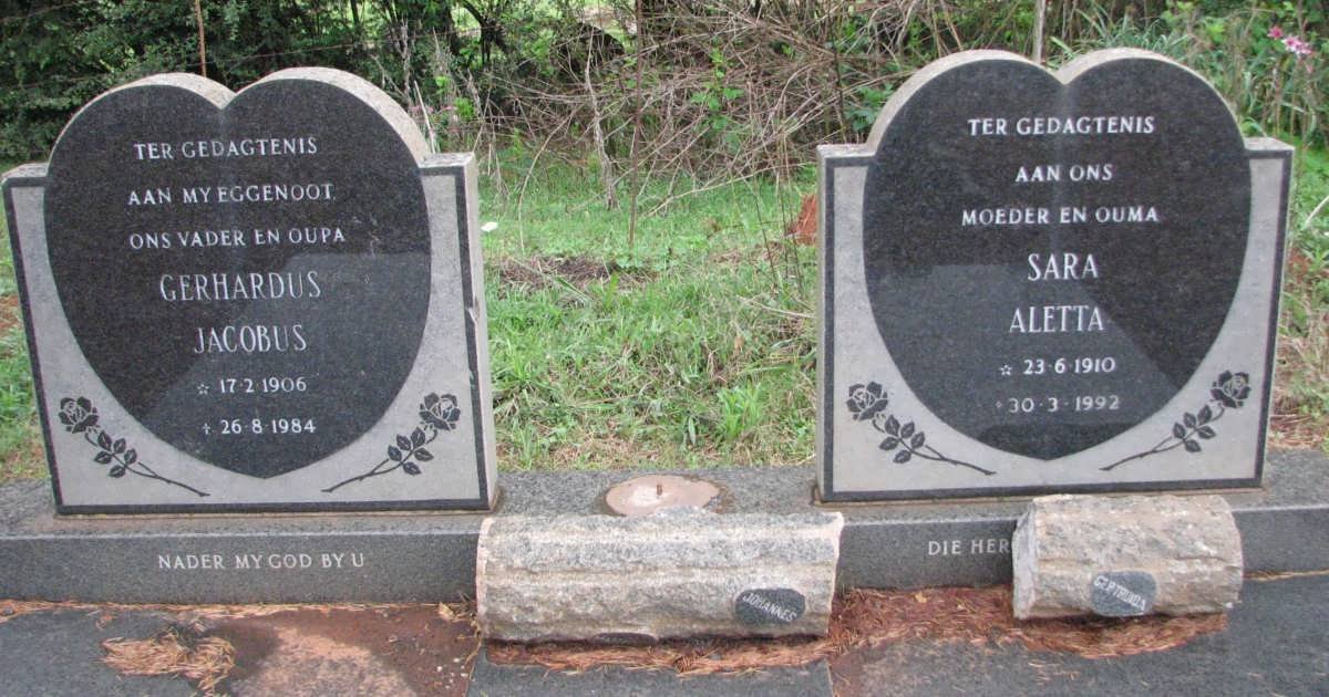 ? Gerhardus Jacobus 1906-1984 &amp; Sara Aletta 1910-1992