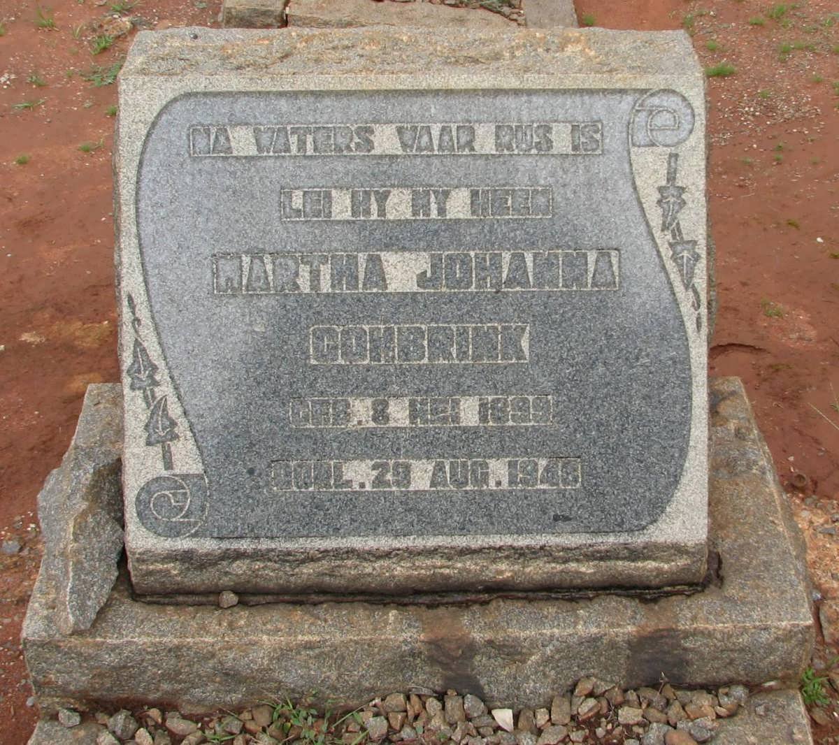 COMBRINK Martha Johanna 1899-1948