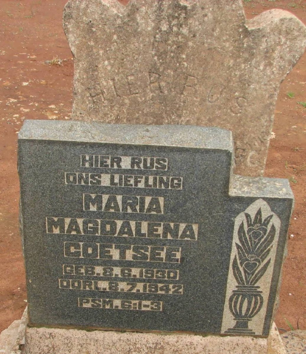 COETSEE Maria Magdalena 1930-1942