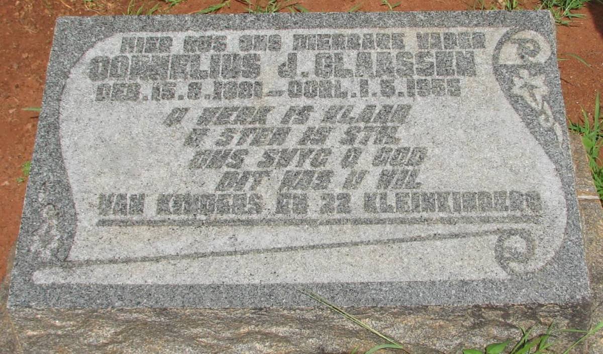 CLAASSEN Cornelius J. 1881-1955