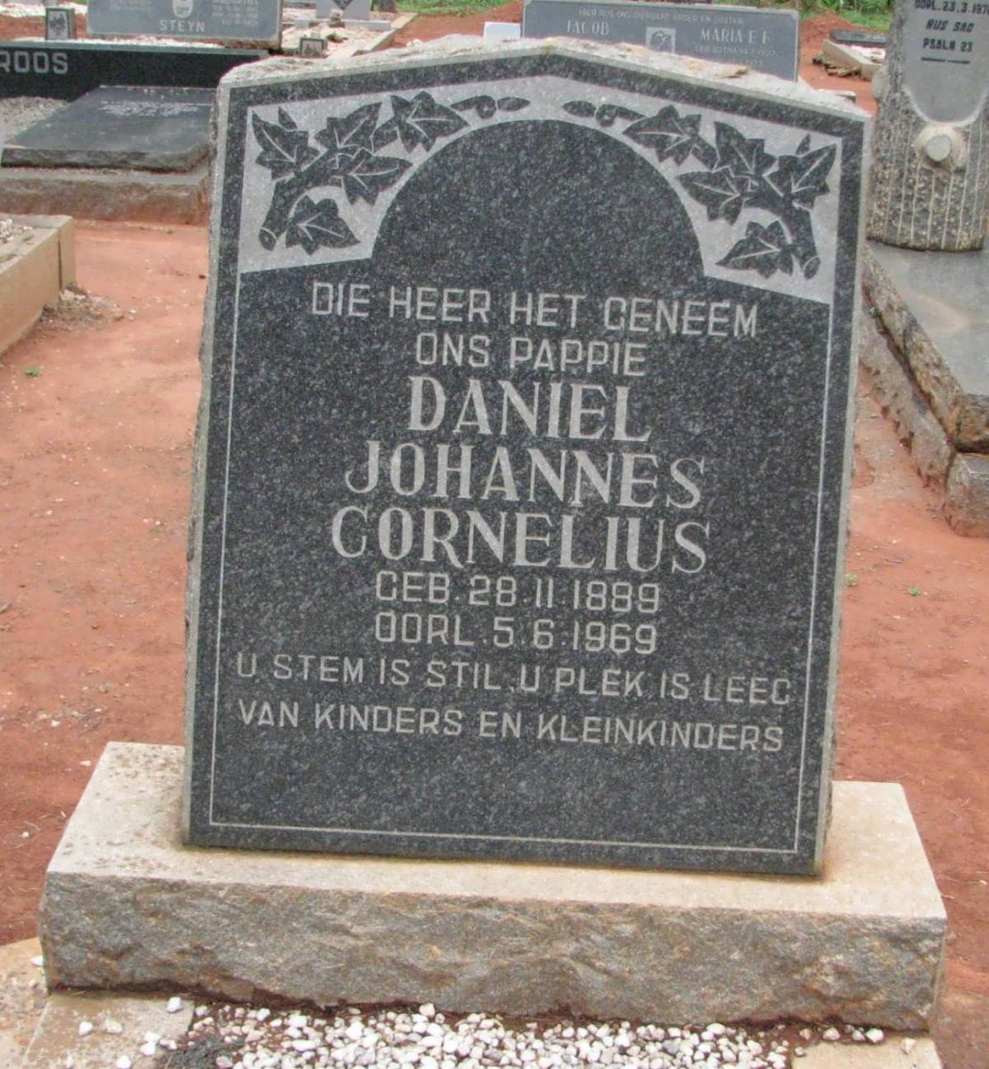 CORNELIUS Daniel Johannes 1889-1969