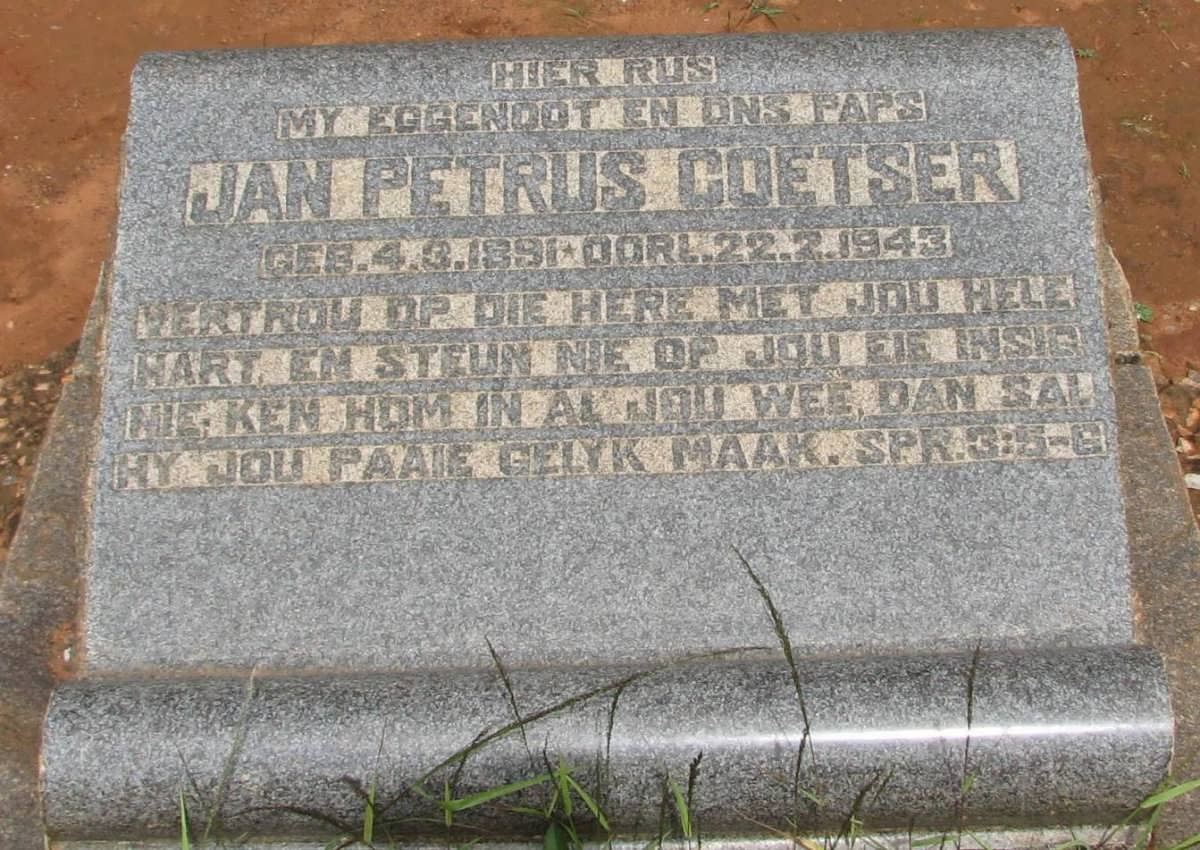 COETSER Jan Petrus 1891-1943