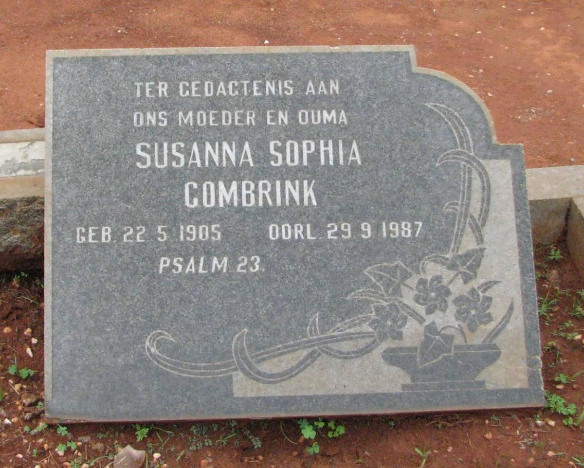 COMBRINK Susanna Sophia 1905-1987