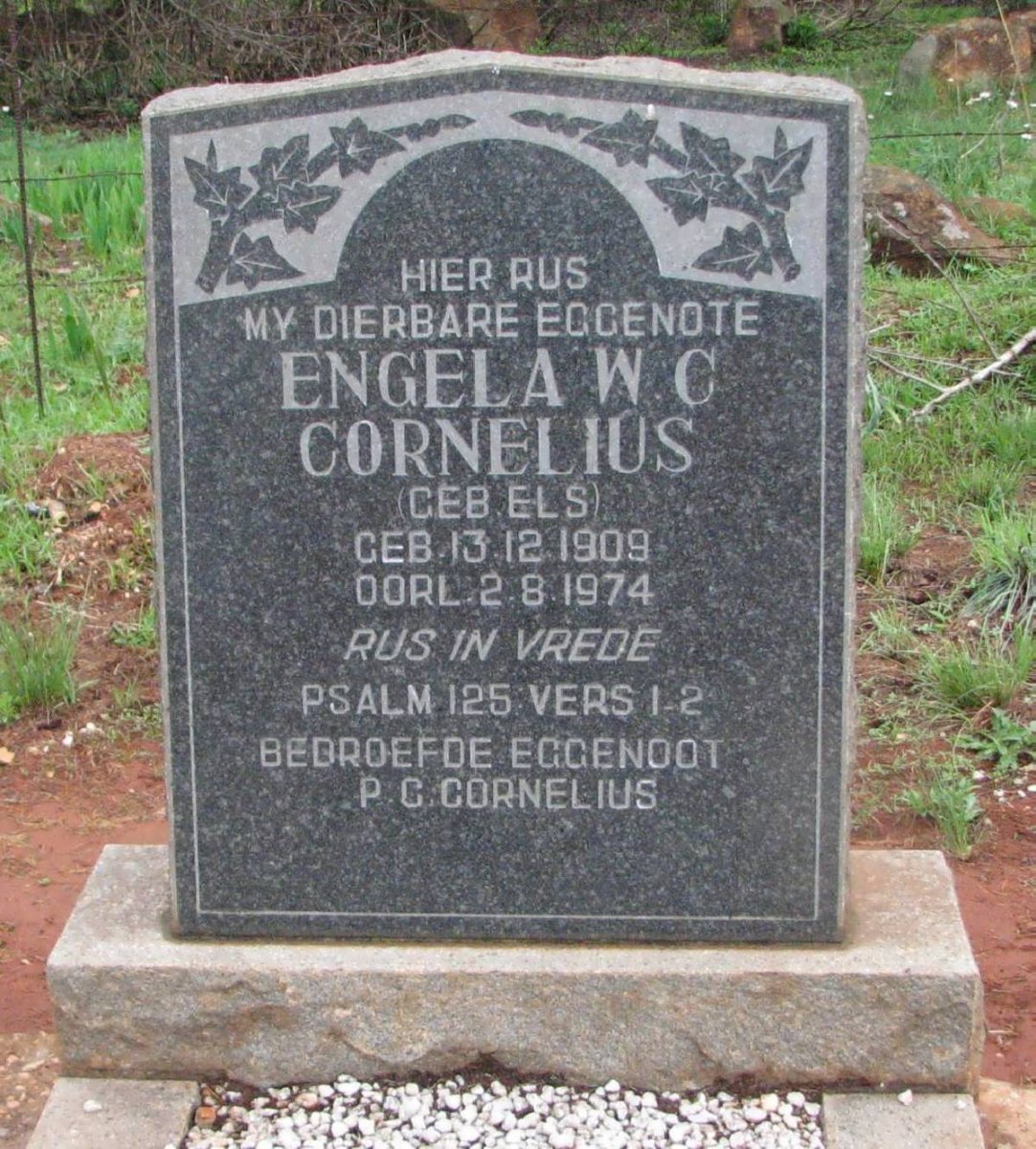 CORNELIUS Engela W.C. nee ELS 1909-1974