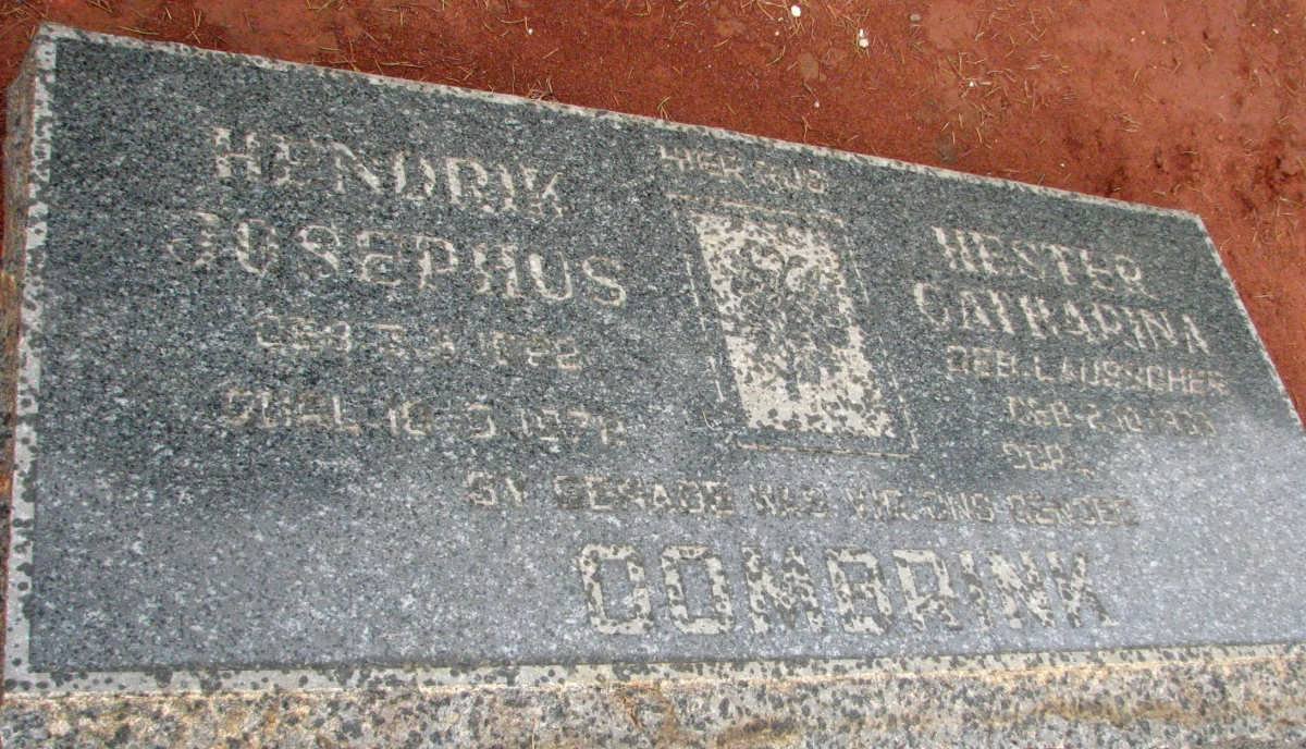 COMBRINK Hendrik Josephus 1882-1972 &amp; Hester Catharina LAUBSCHER 18??-19??