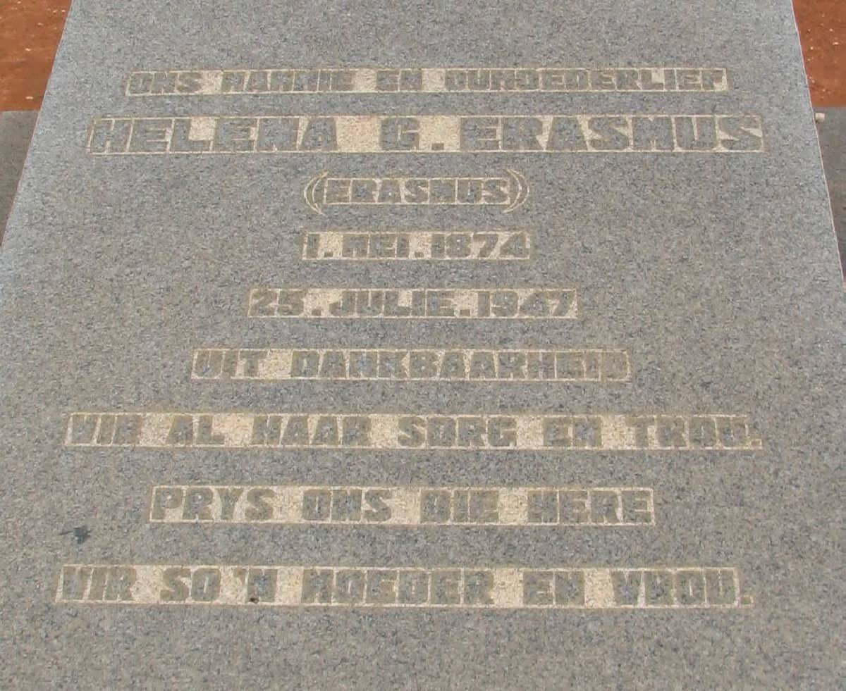 ERASMUS Helena G. nee ERASMUS 1874-1947