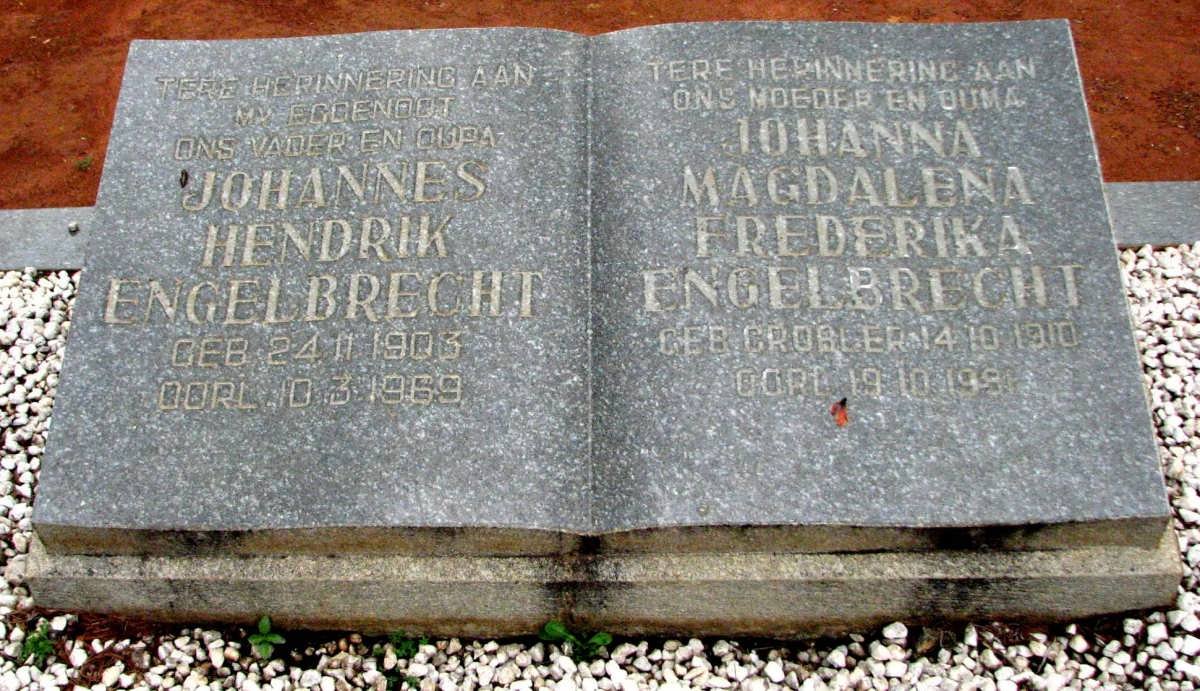 ENGELBRECHT Johannes Hendrik 1903-1969 &amp; Johanna Magdalena Frederika GROBLER 1910-1991