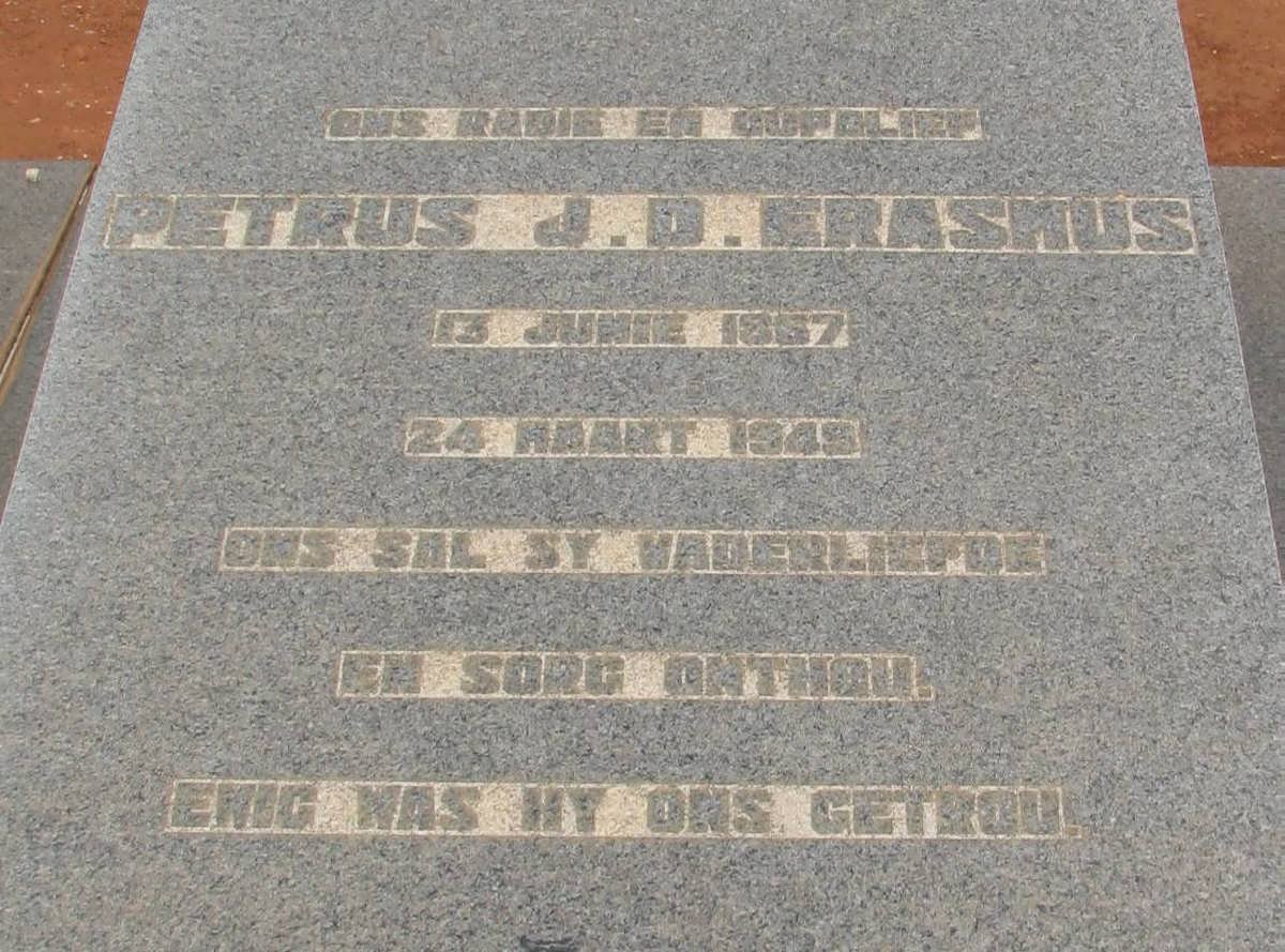 ERASMUS Petrus J.D. 1867-1945