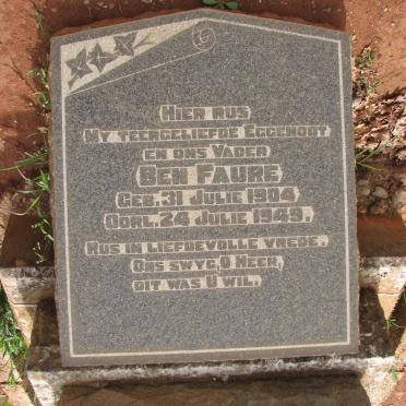 FAURE Ben 1904-1949