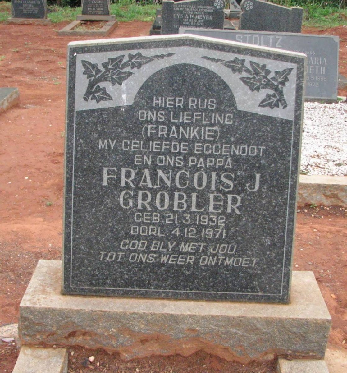 GROBLER Francois J. 1932-1971