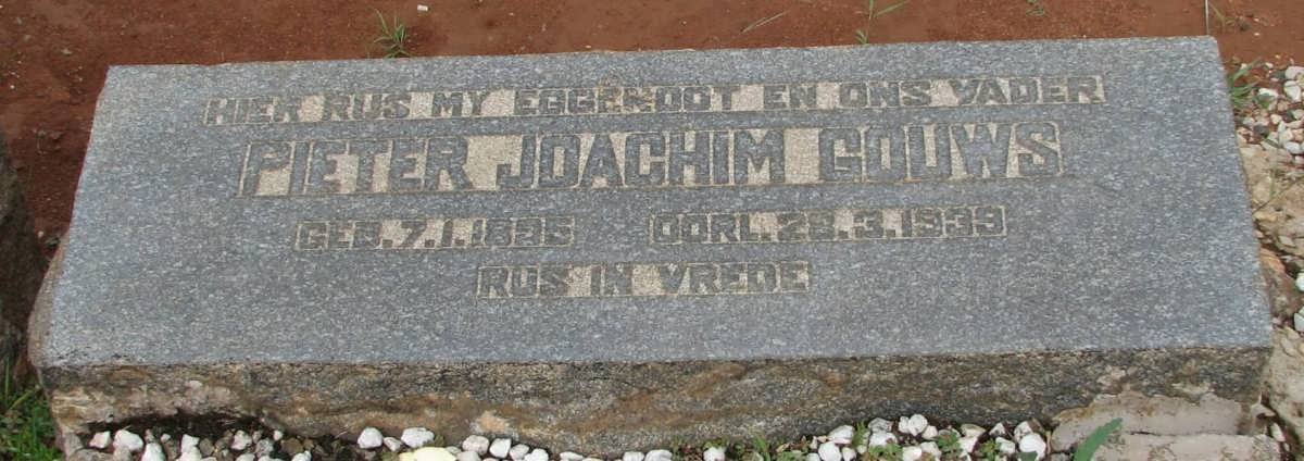 GOUWS Pieter Joachim 1895-1939