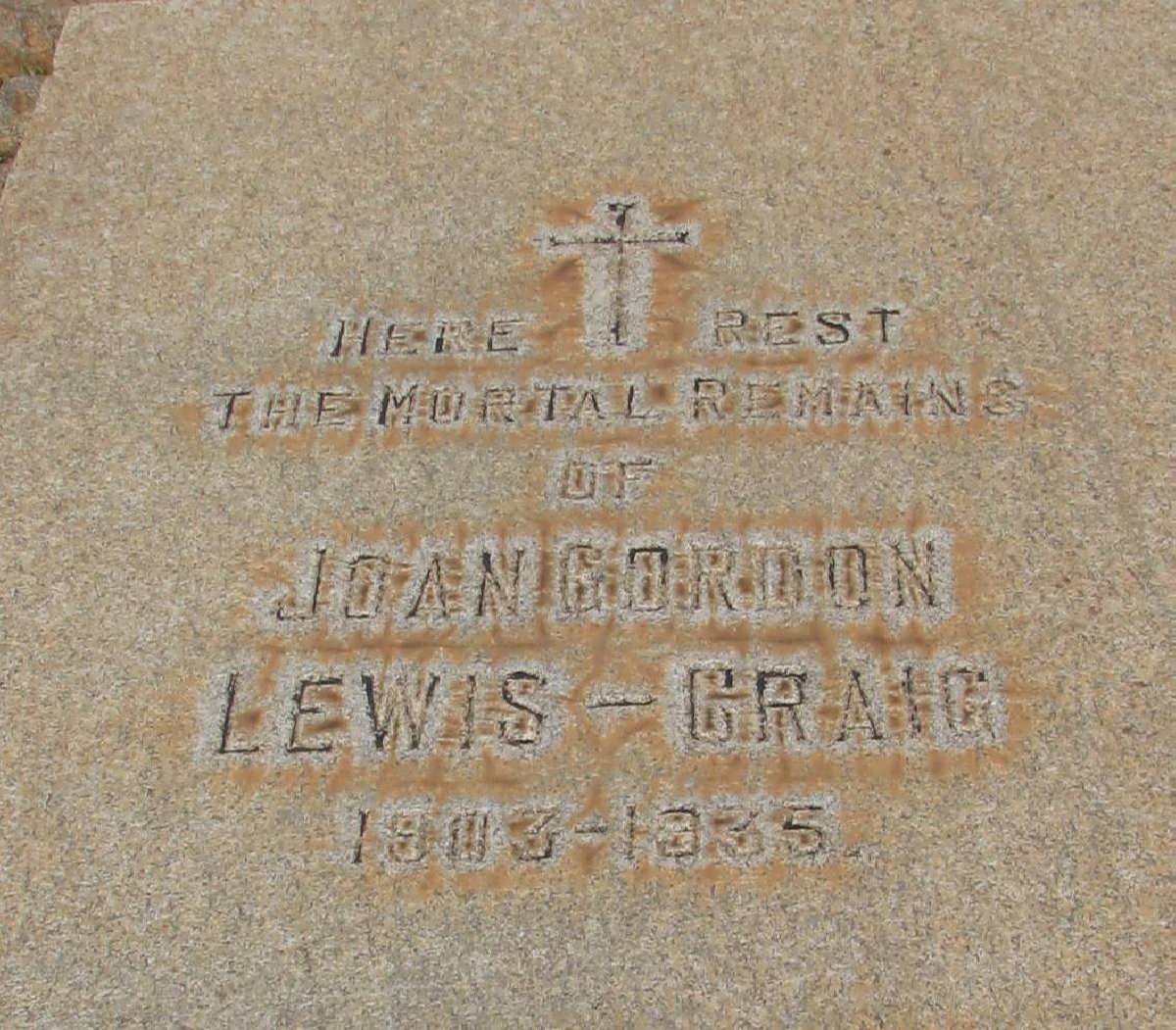 GRAIG Joan Gordon nee LEWIS 1903-1935