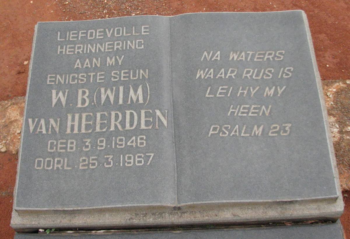 HEERDEN W.B., van 1946-1967