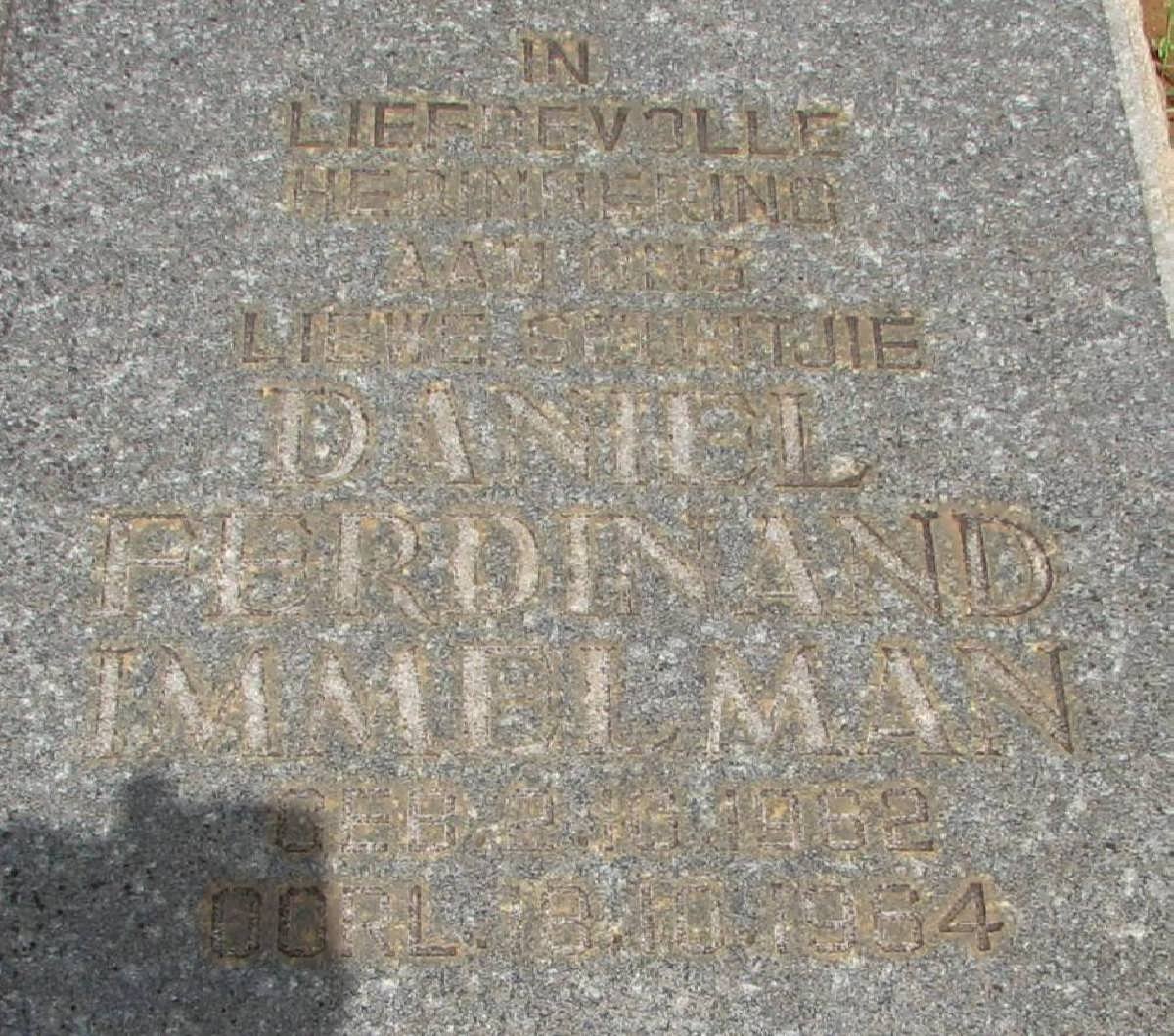 IMMELMAN Daniel Ferdinand 1962-1964