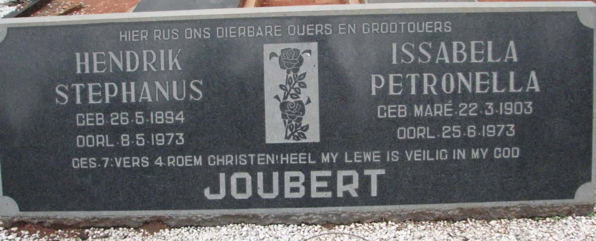 JOUBERT Hendrik Stephanus 1894-1973 &amp; Issabela Petronella MARÉ 1903-1973