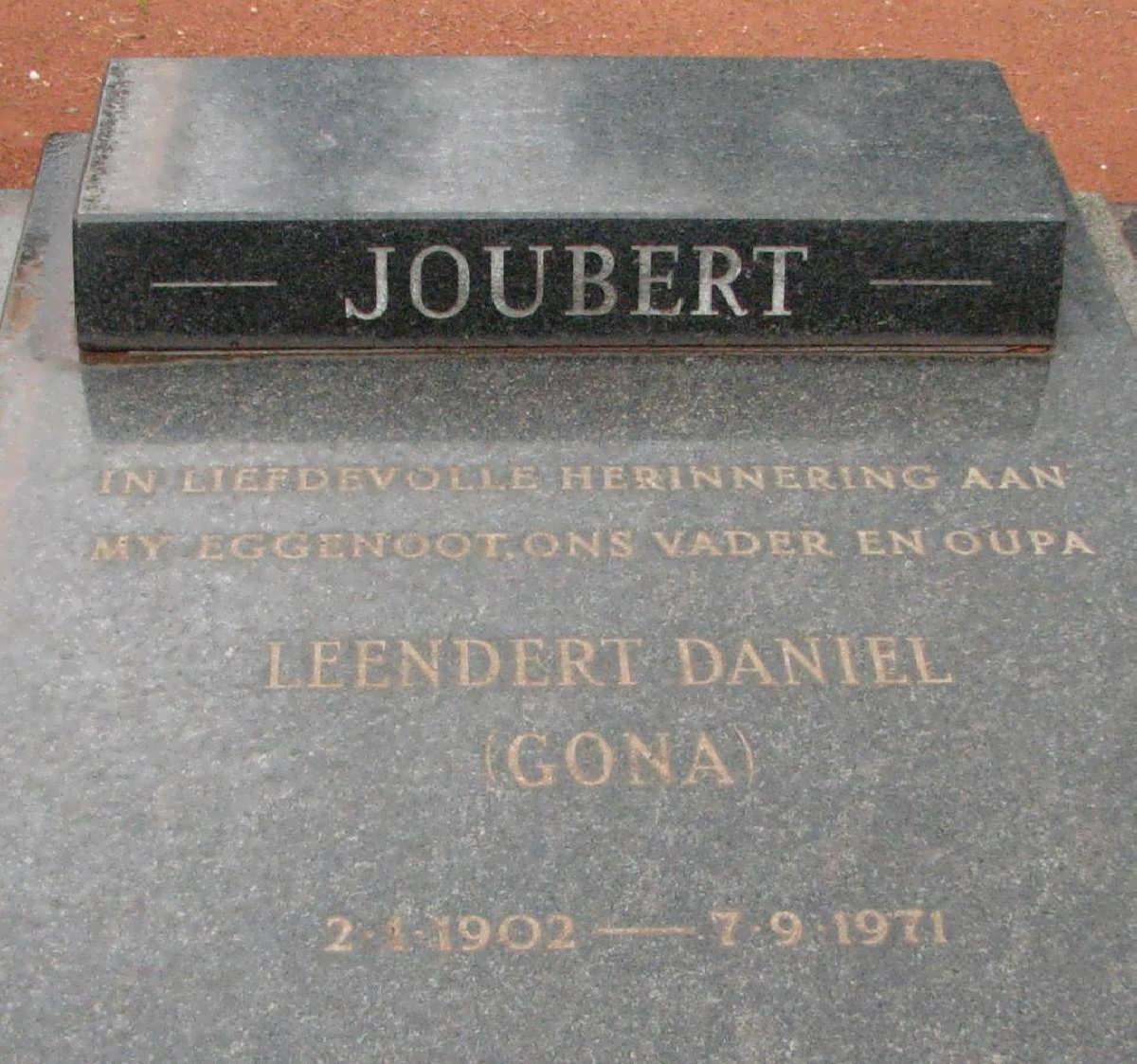 JOUBERT Leendert Daniel 1902-1971