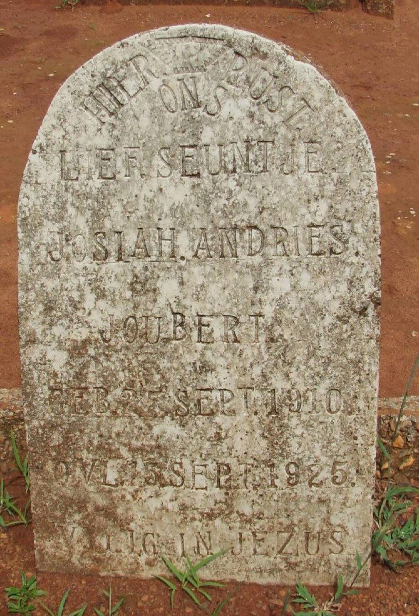JOUBERT Josiah Andries 1910-1925