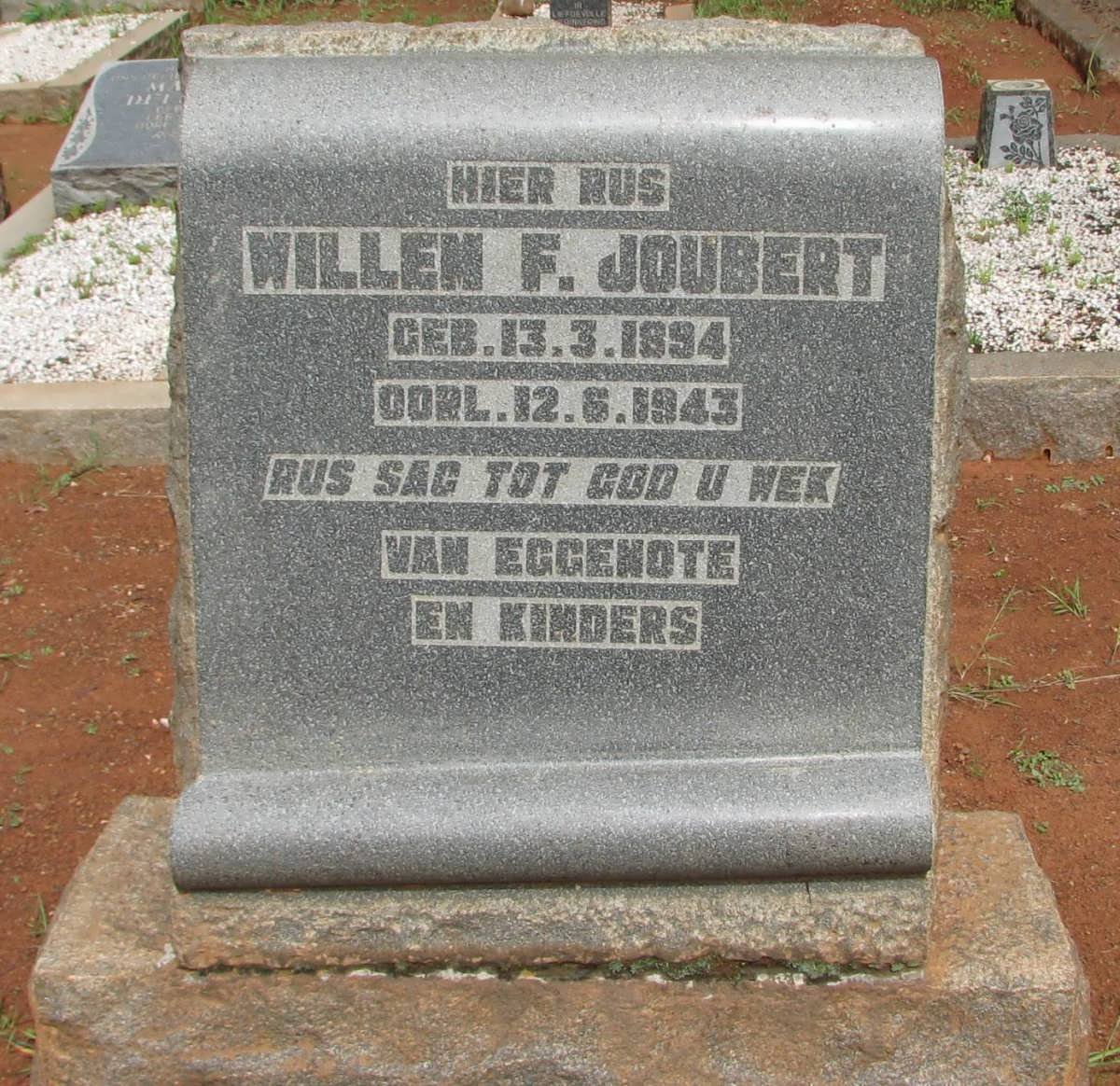JOUBERT Willem F. 1894-1943