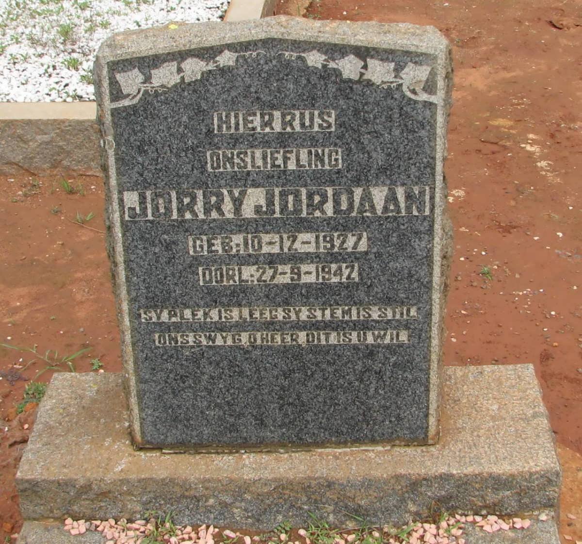 JORDAAN Jorry 1927-1942