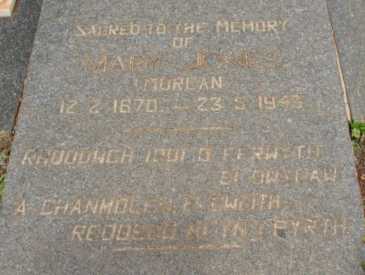 JONES Mary nee MORGAN 1870-1943