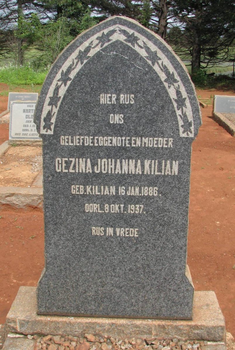 KILIAN Gezina Johanna nee KILIAN 1886-1937