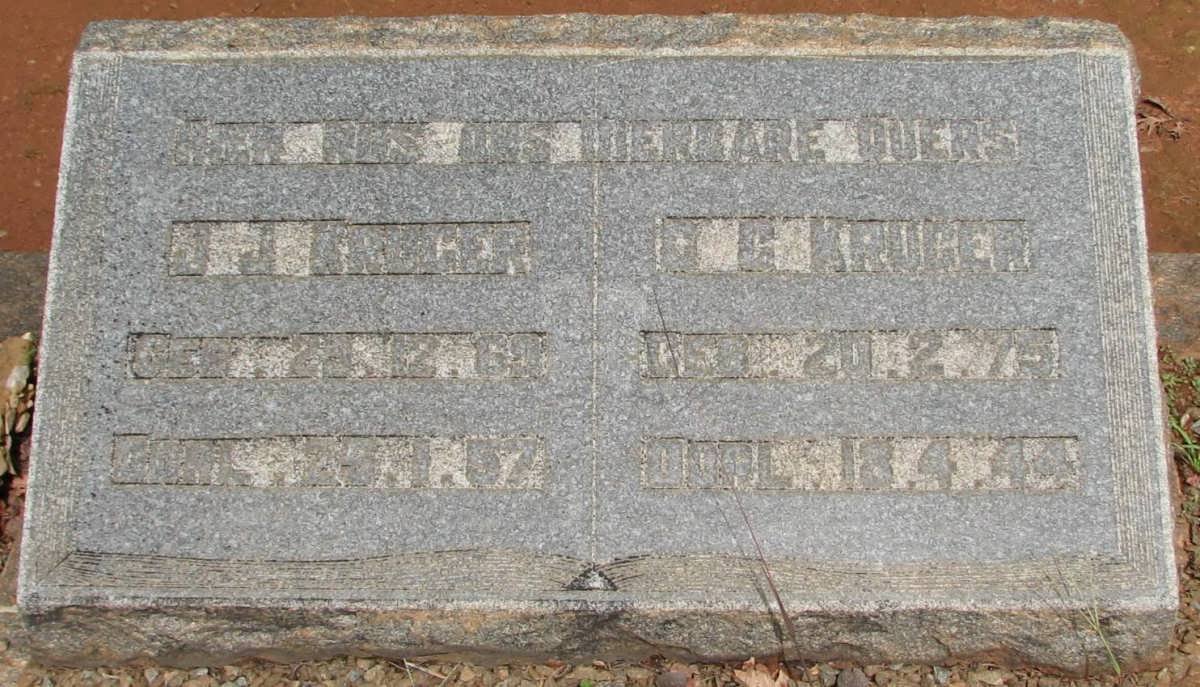 KRUGER J.J. 1869-1957 &amp; C.G. 1875-1944