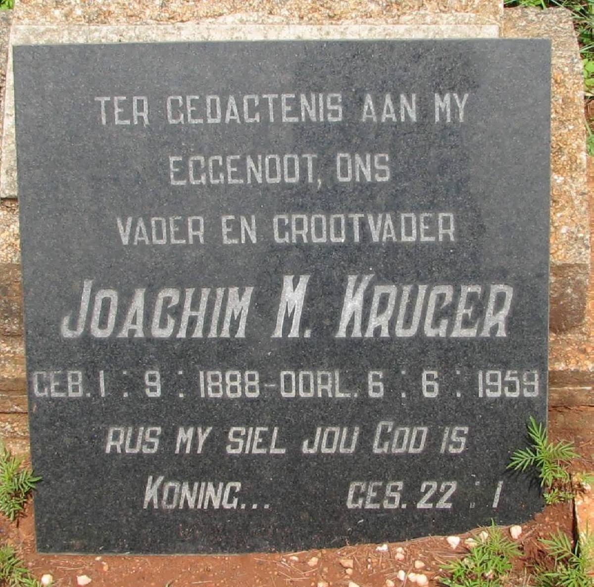 KRUGER Joachim M. 1888-1959