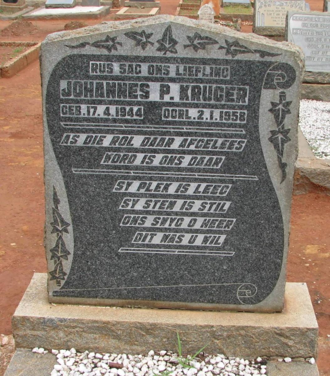 KRUGER Johannes P. 1944-1958