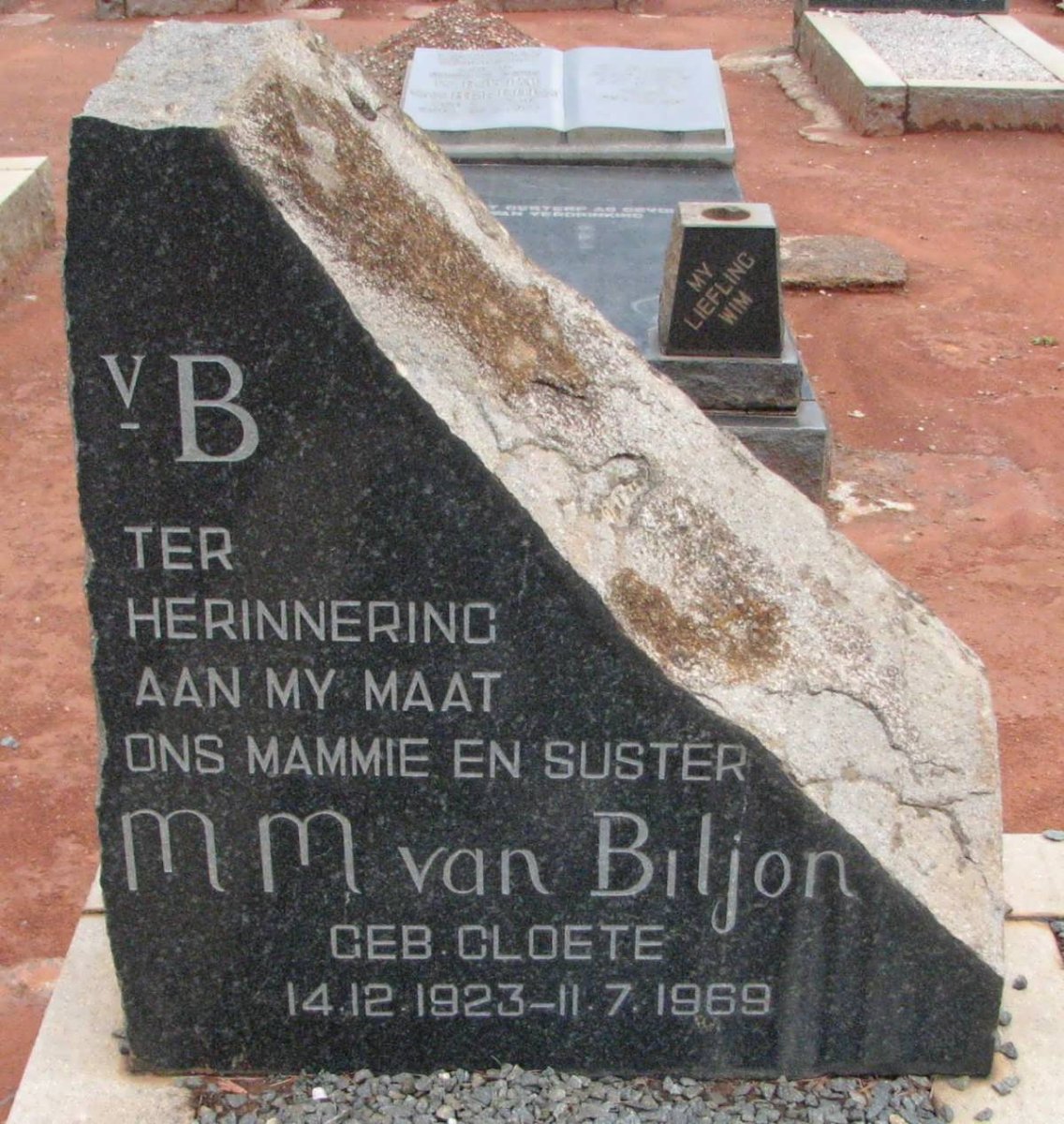 BILJON M.M., van nee CLOETE 1923-1969