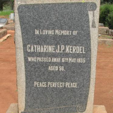 KERDEL Catharine J.P. -1935