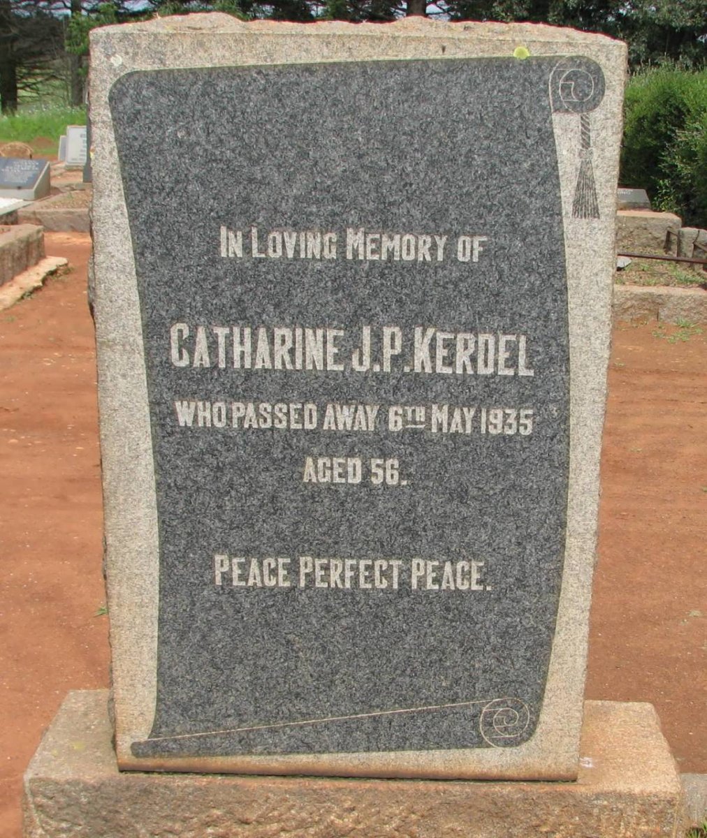 KERDEL Catharine J.P. -1935