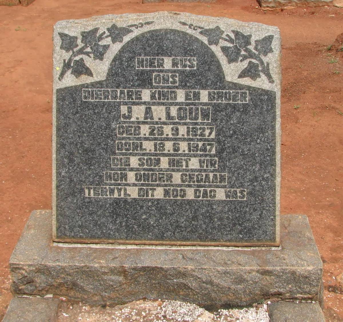 LOUW J.A. 1927-1947