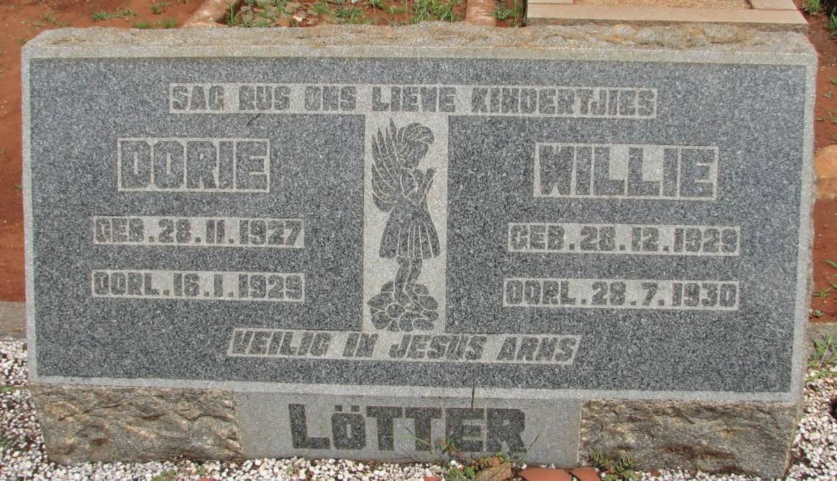 LÖTTER Dorie 1927-1929 :: LOTTER Willie 1929-1930