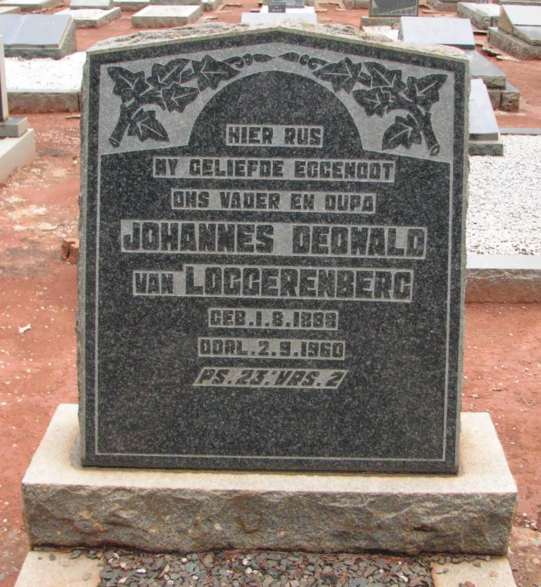 LOGGERENBERG Johannes Deowald 1888-1960