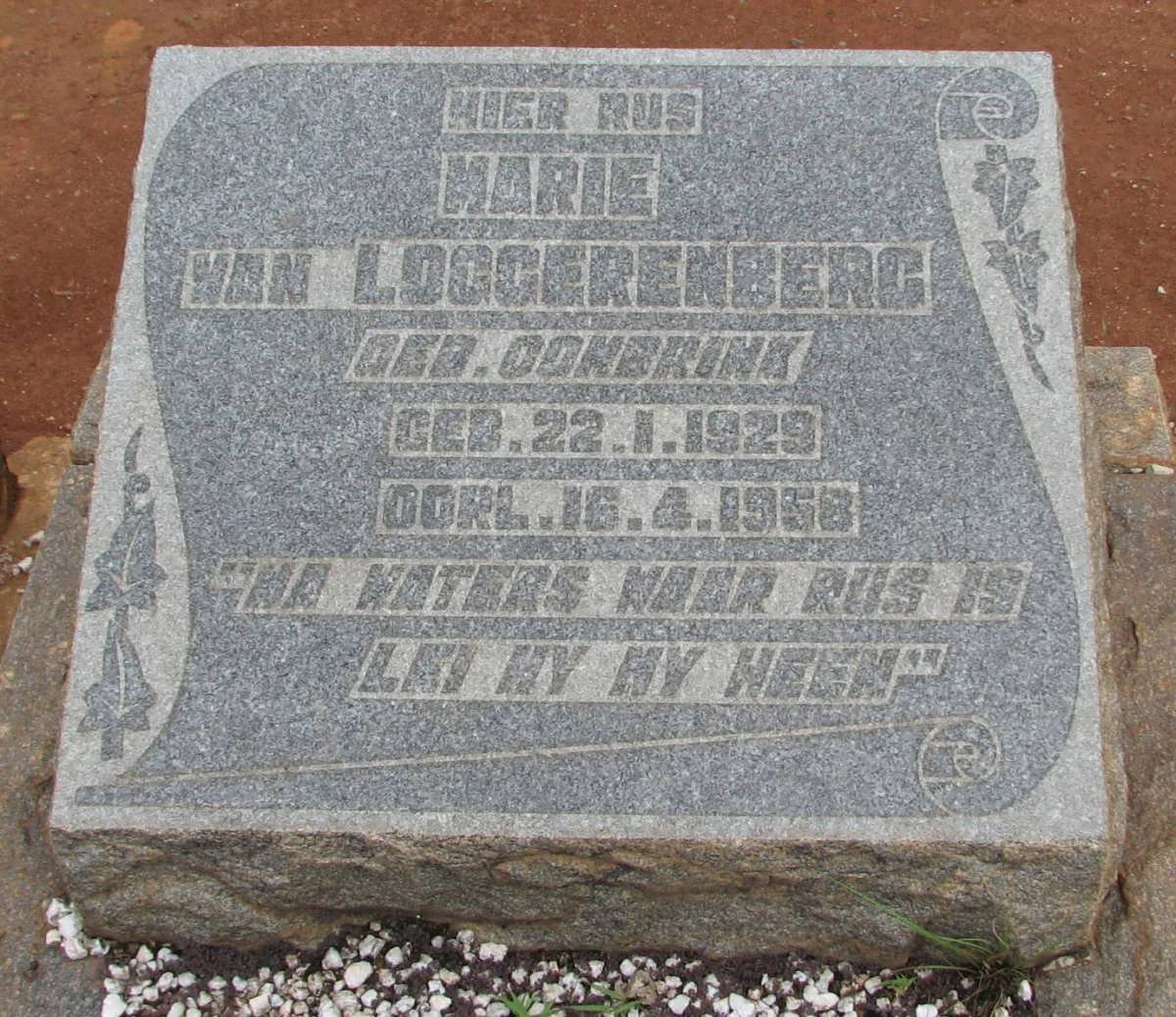 LOGGERENBERG Marie, van nee COMBRINK 1929-1958