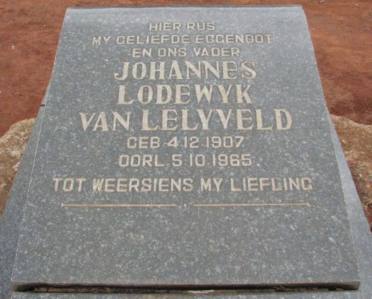 LELYVELD Johannes Lodewyk, van 1907-1965