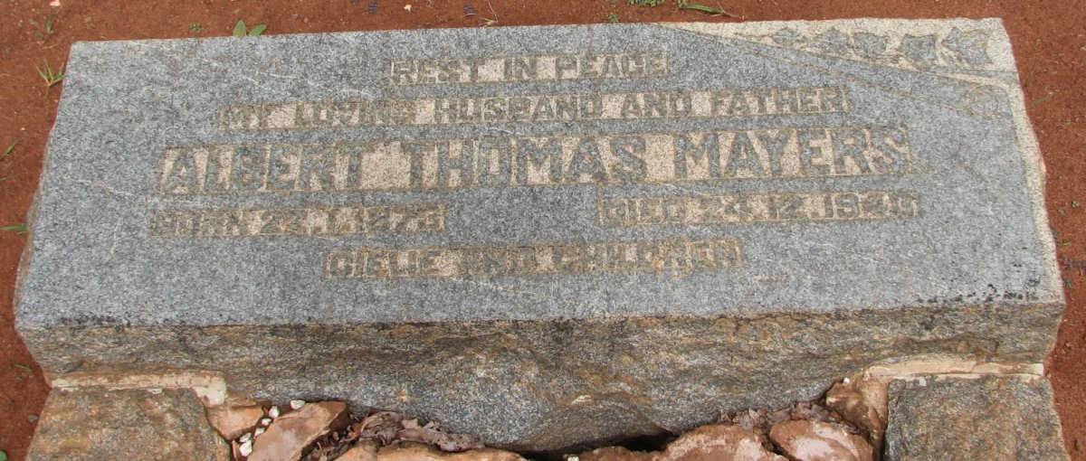 MAYERS Albert Thomas 1873-1940