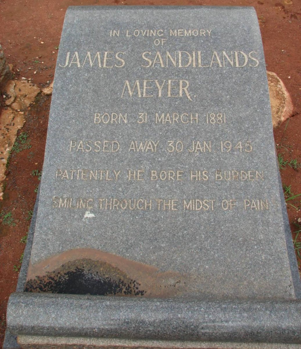 MEYER James Sandilands 1881-1945