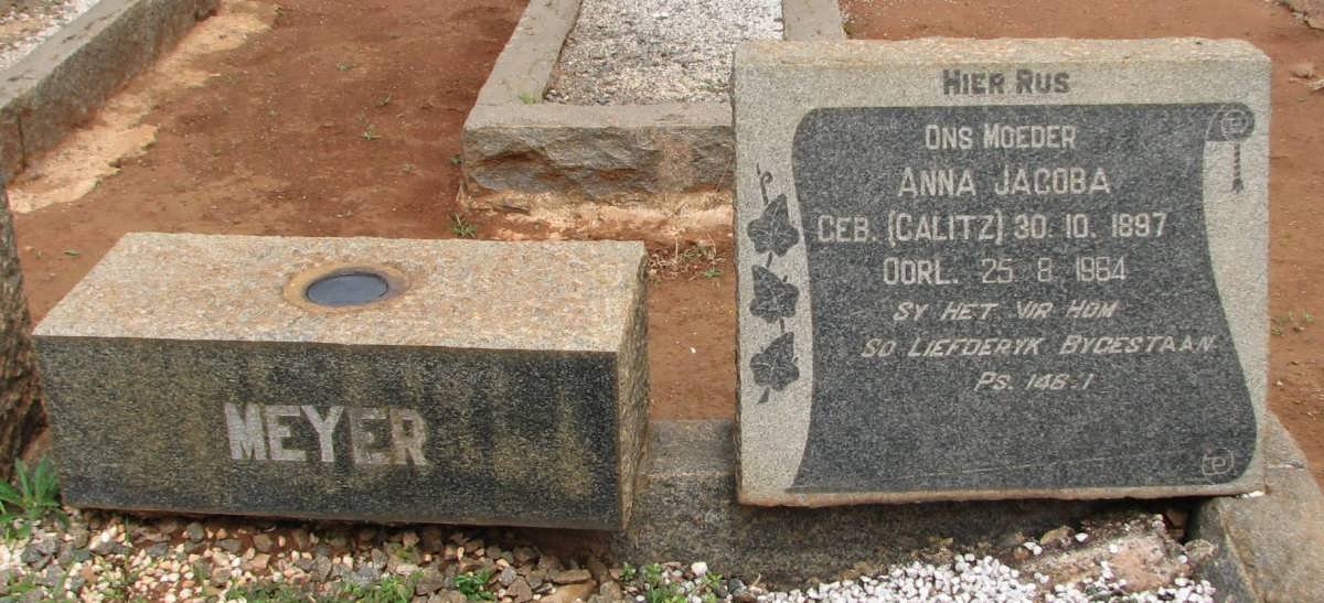 MEYER Anna Jacoba nee CALITZ 1897-1964