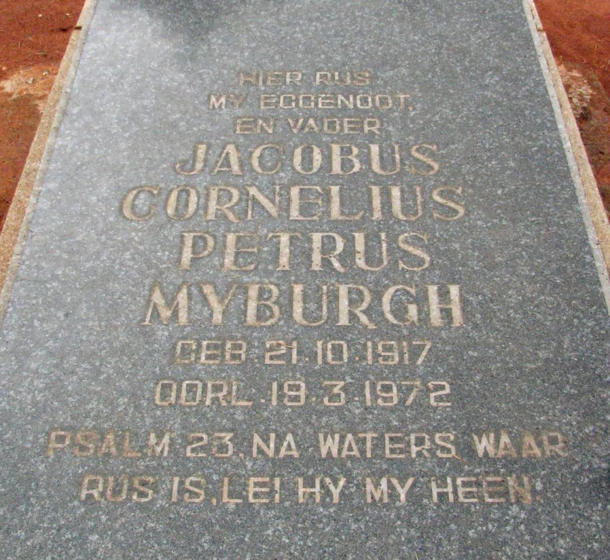 MYBURGH Jacobus Cornelius Petrus 1917-1972