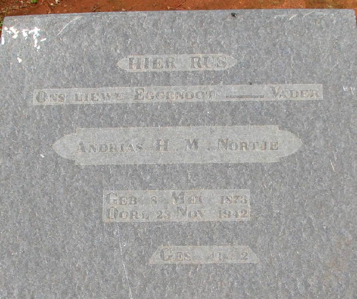 NORTJE Andrias H.M. 1873-1942