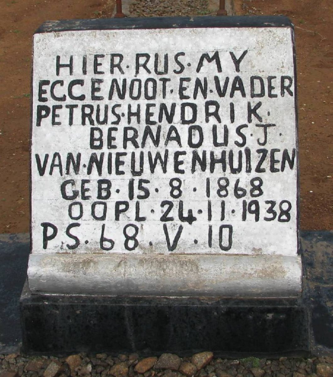 NIEUWENHUIZEN Petrus Hendrik Bernadus, J. van 1868-1938