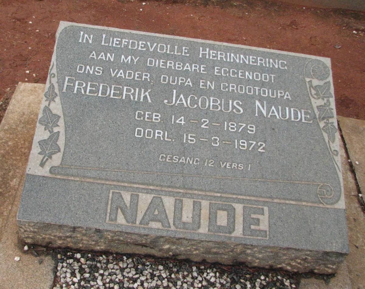 NAUDE Frederik Jacobus 1879-1972