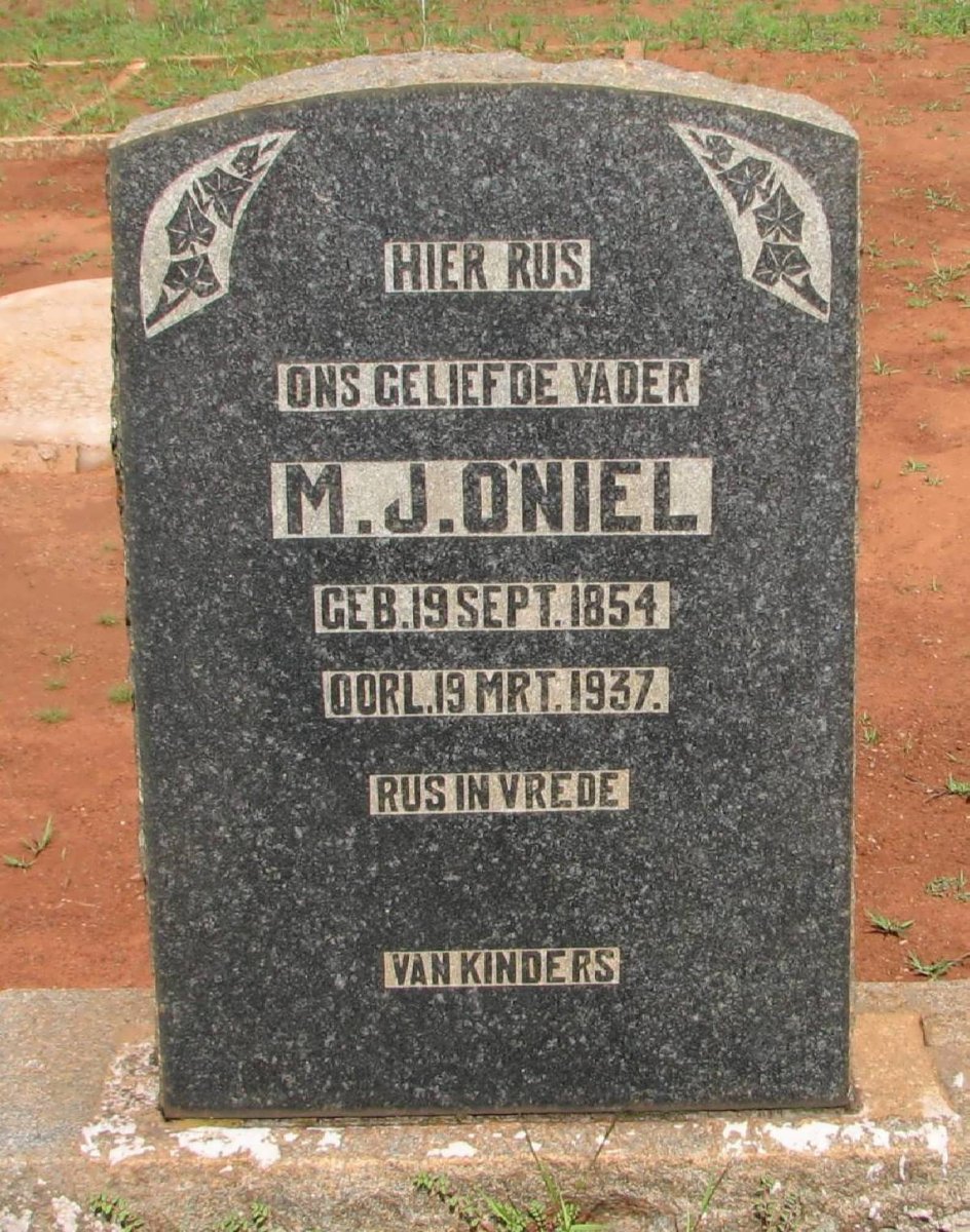 O'NIEL M.J. 1854-1937