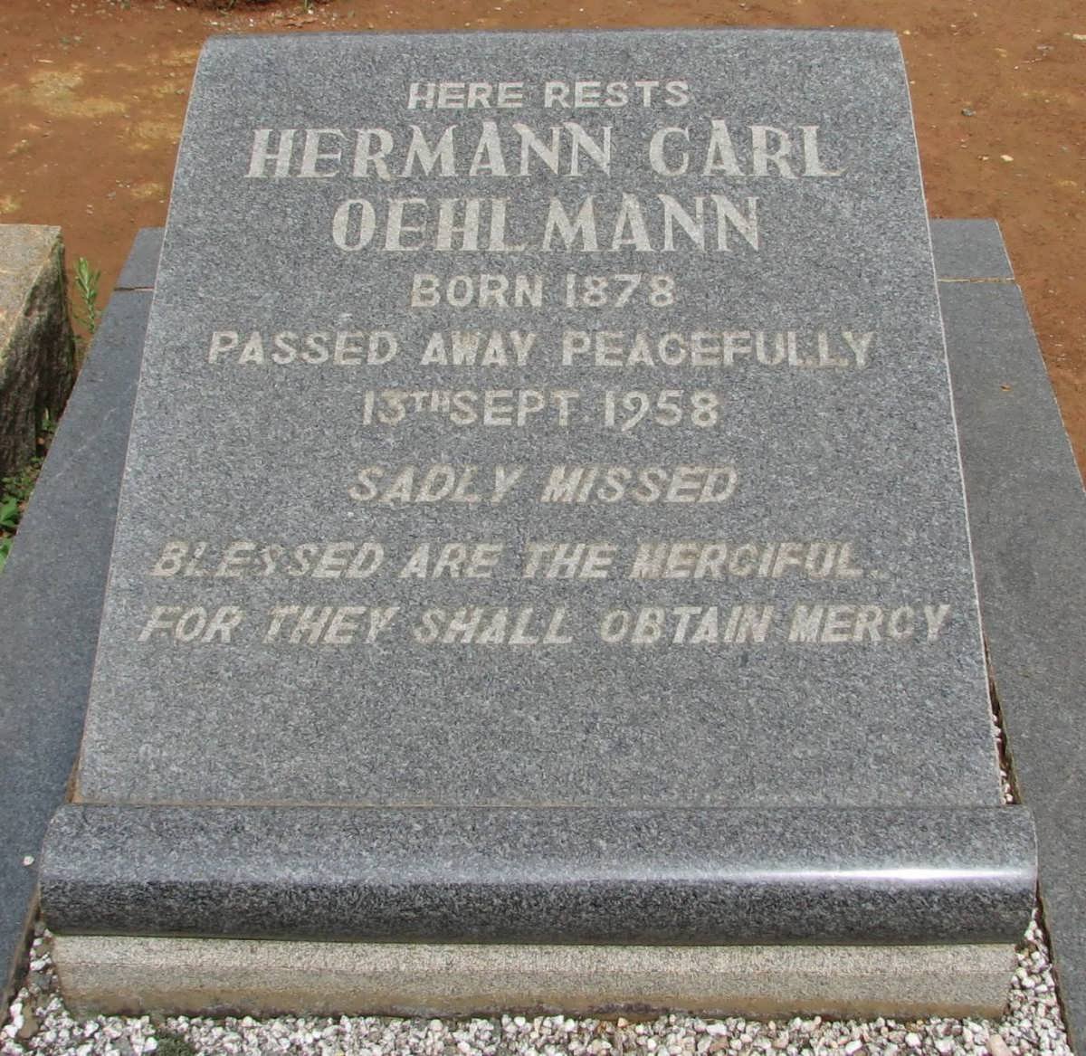 OEHLMANN Hermann Carl 1878-1958