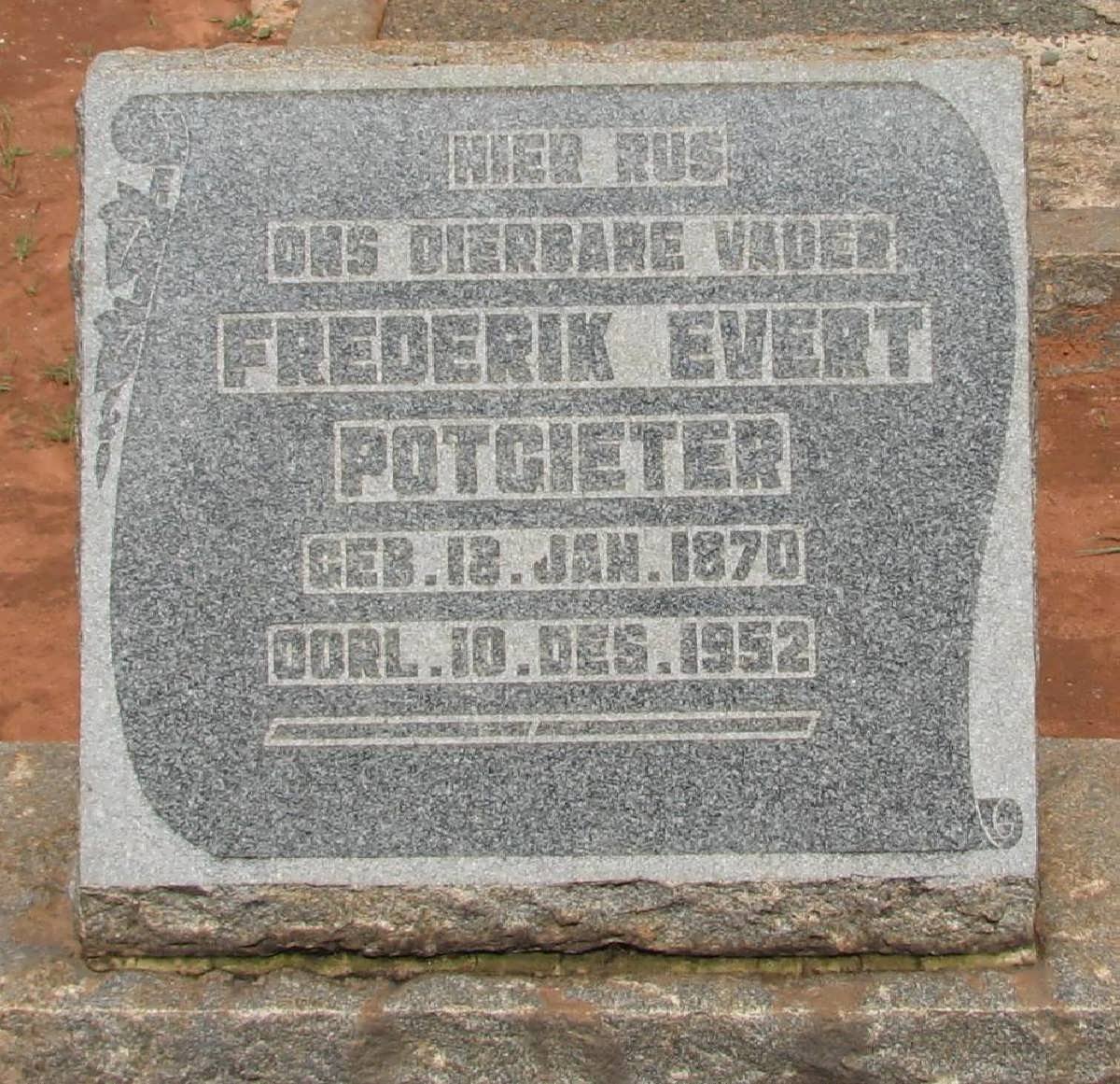 POTGIETER Frederik Evert 1870-1952